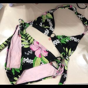 Personal identity retro floral print bikini